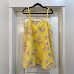 Yellow Floral Embroidered Women's dress